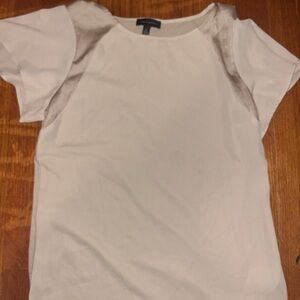 Cream Short Sleeve Blouse